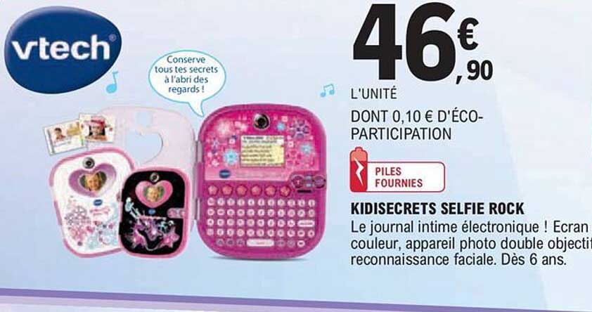 kidisecrets selfie rock vtech