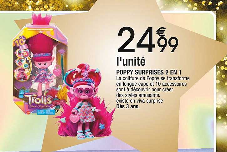 l'unité poppy  surprises 2 en 1