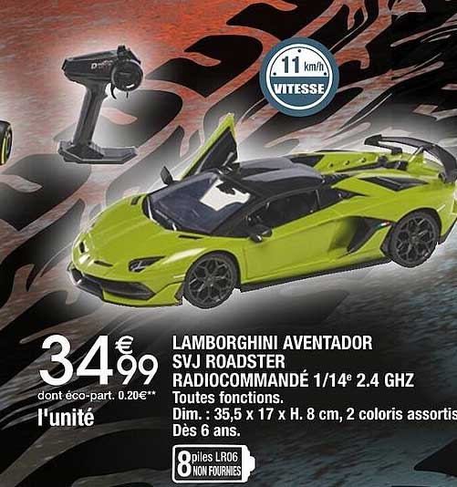 lamborghini aventador svj roadster radiocommandé 1/14e 2.4 ghz