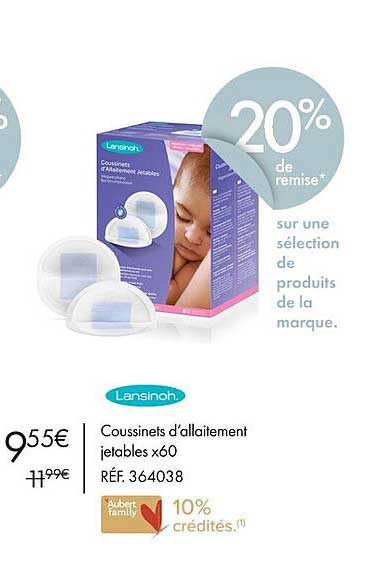 lansinoh coussinets d'allaitement jetables x60