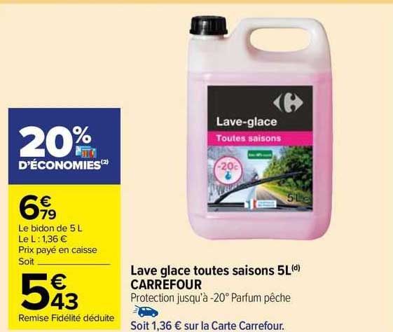 lave glace toutes saisons 5l carrefour