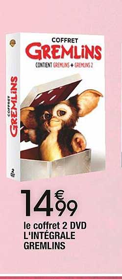 le coffret 2 dvd l'intégrale gremlins