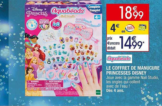 le coffret de manucure princesses disney aquabeads