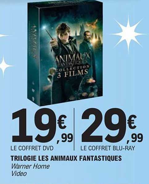 le coffret dvd, le coffret blu-ray trilogie les animaux fantastiques warner home