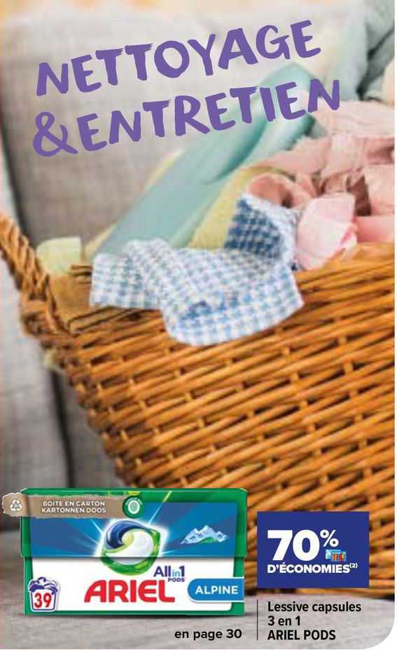 lessive capsules 3 en 1 arriel pods