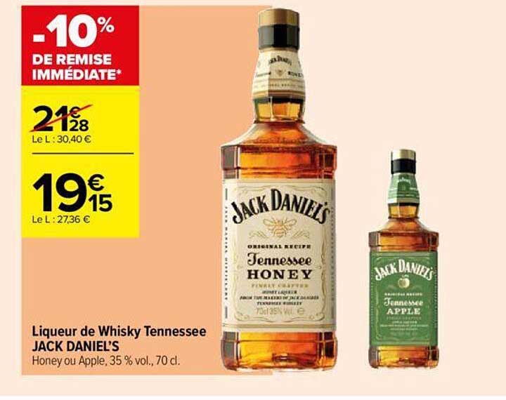 liqueur de whisky tennessee jack daniel's