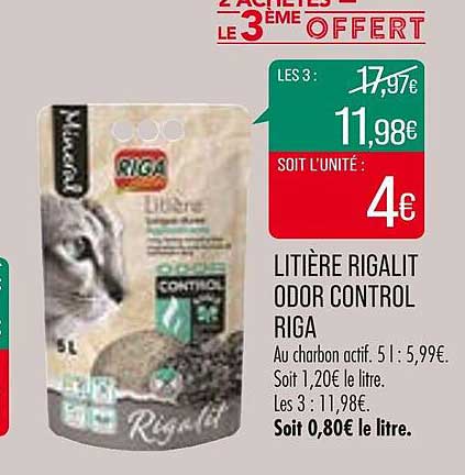 litière rigalit odor control riga