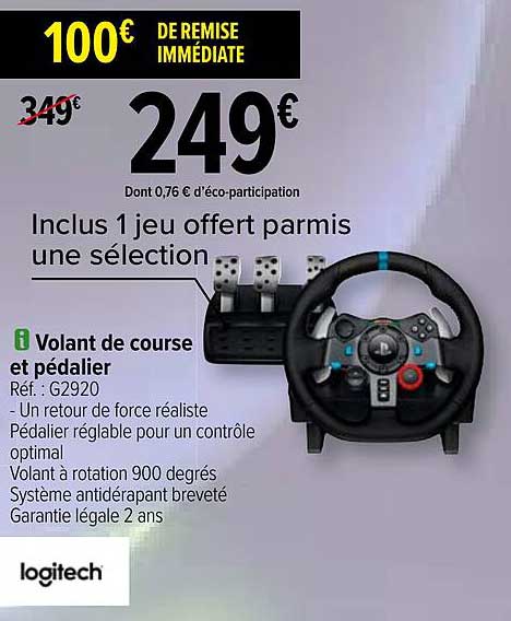 logitech volant de course et pédalier