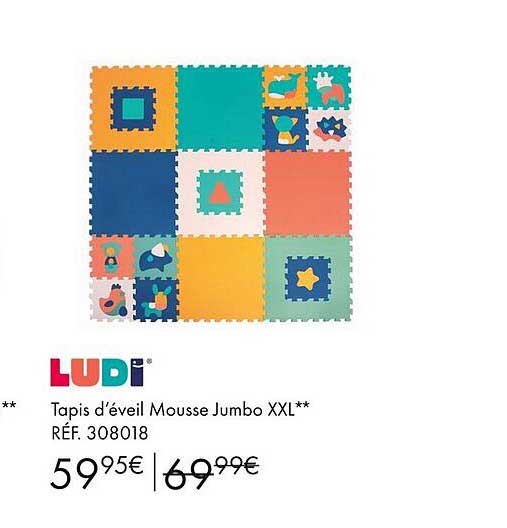 Ludi Tapis D'éveil Mousse Jumbo Xxl