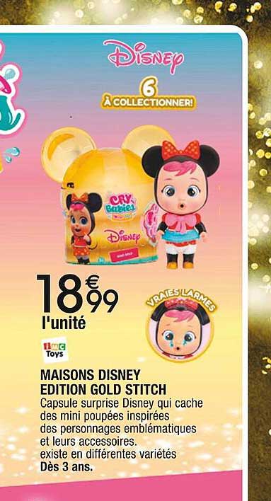 maisons disney edition gold stitch