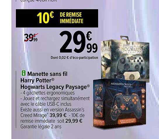 manette sans fil harry potter hogwarts legacy paysage