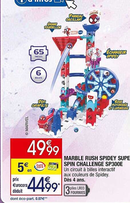 marble rush spidey super spin challenge sp300e