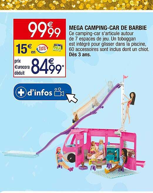 mega camping-car de barbie