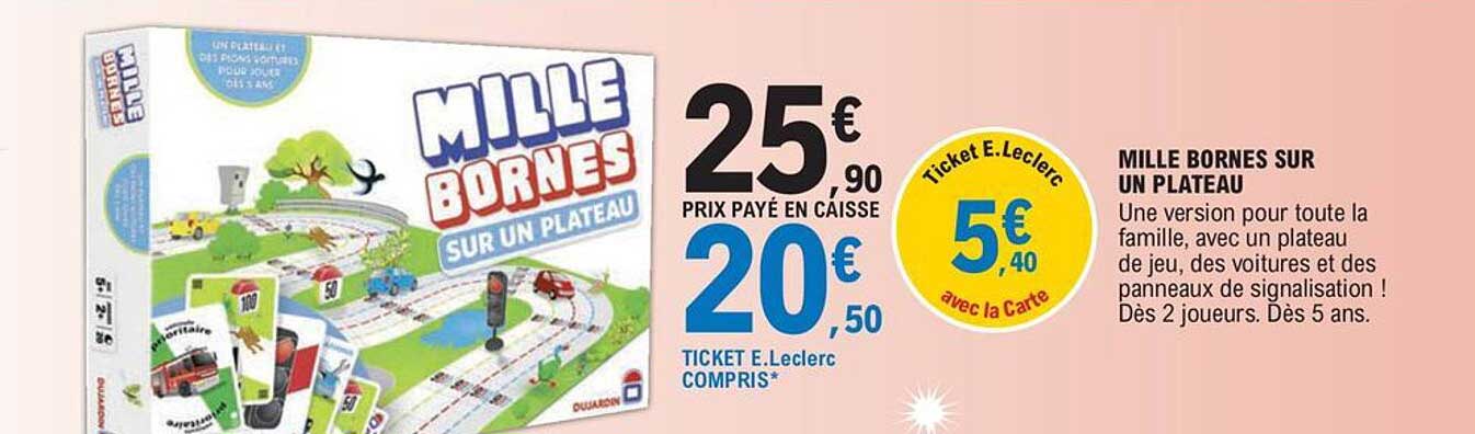 mille bornes sur un plateau
