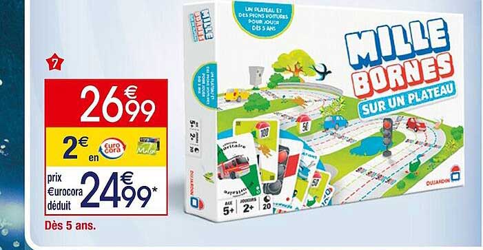 mille bornes sur un plateau