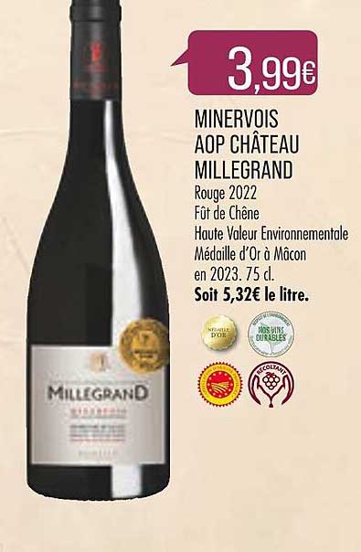 minervois aop château millegrand