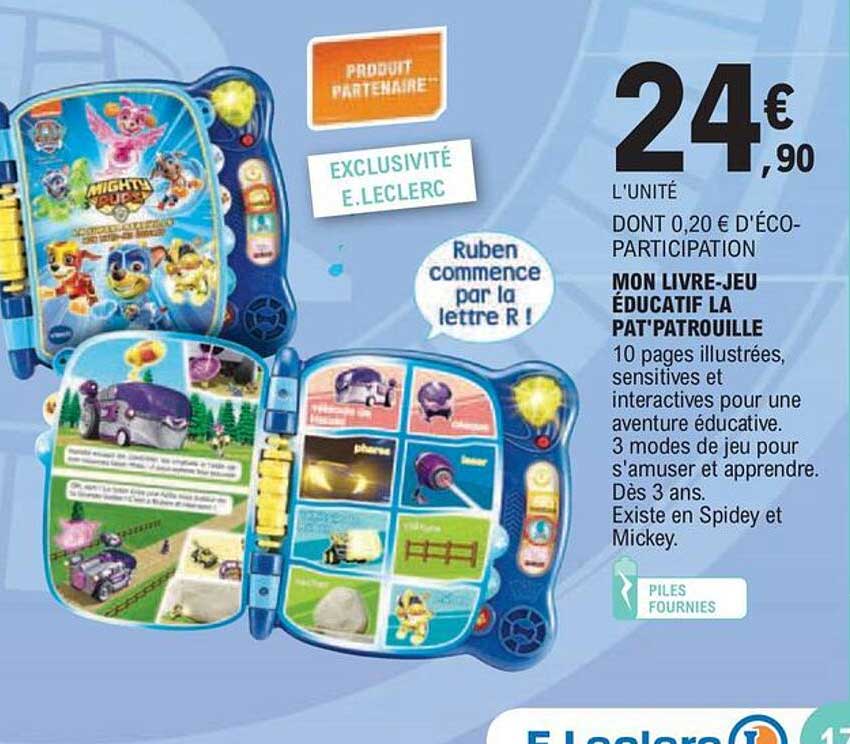 mon livre-jeu éducatif la pat'patrouille