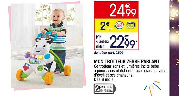 mon trotteur zèbre parlant