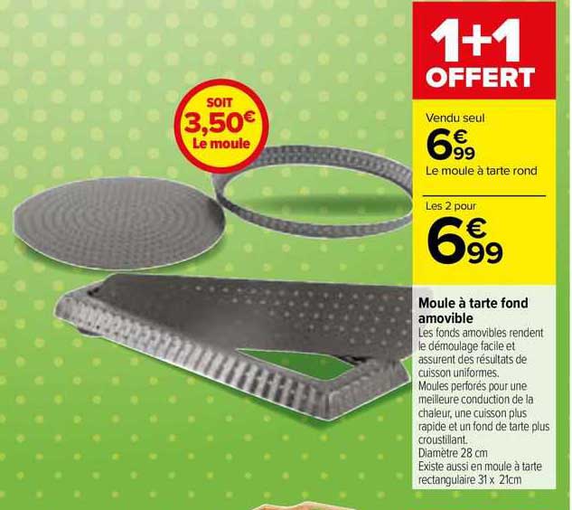 Moule à Tarte Fond Amovible