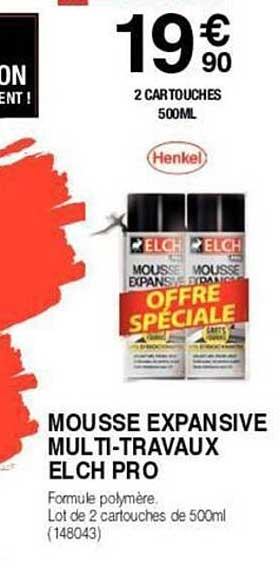 mousse expansive multi-travaux elch pro