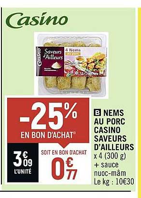 nems au porc casino saveurs d'ailleurs