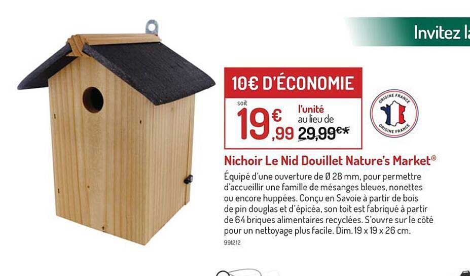 nichoir le nid douillet nature's market