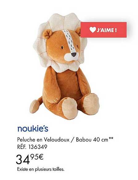 noukie's peluche en veloudoux - babou