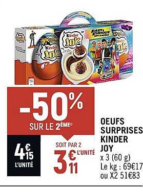 œufs surprises kinder joy