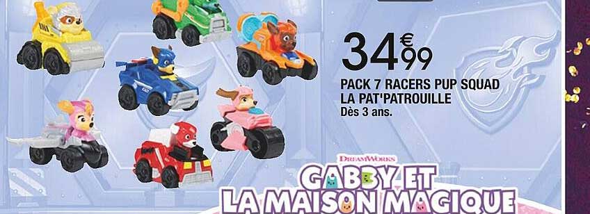 pack 7 racers pup squad la pat'patrouille