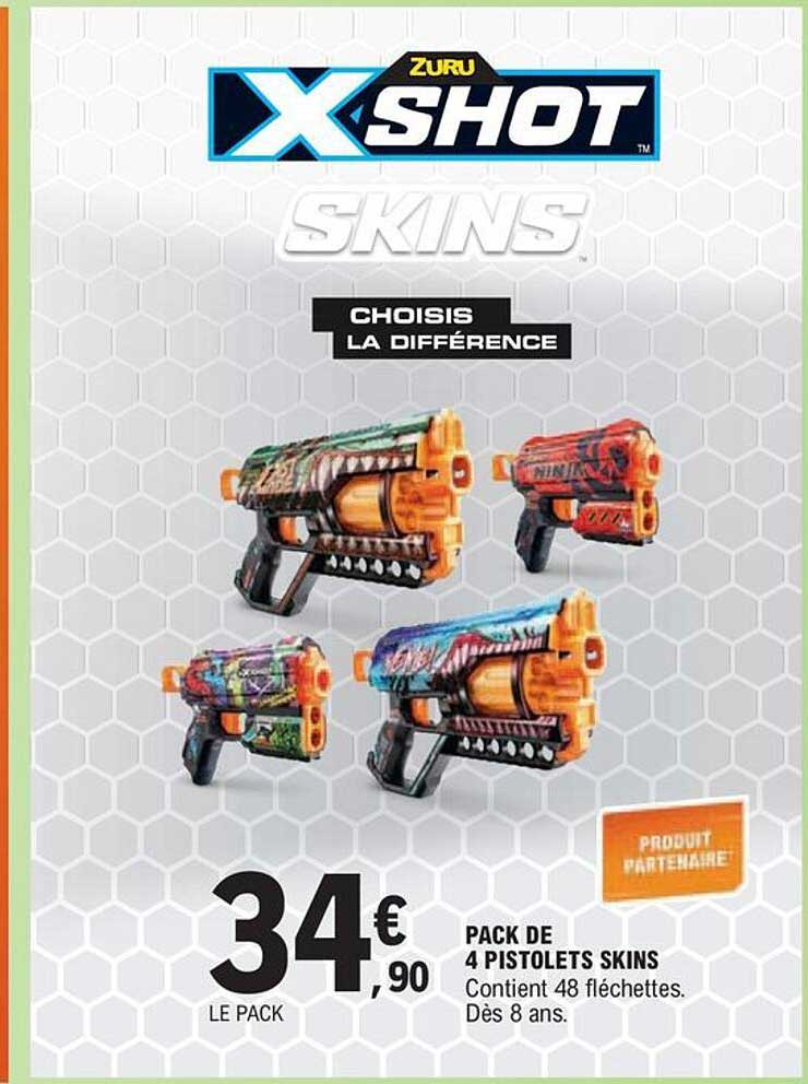 pack de 4 pistolets skins