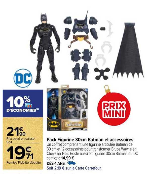 pack figurine 30cm batman et accessoires
