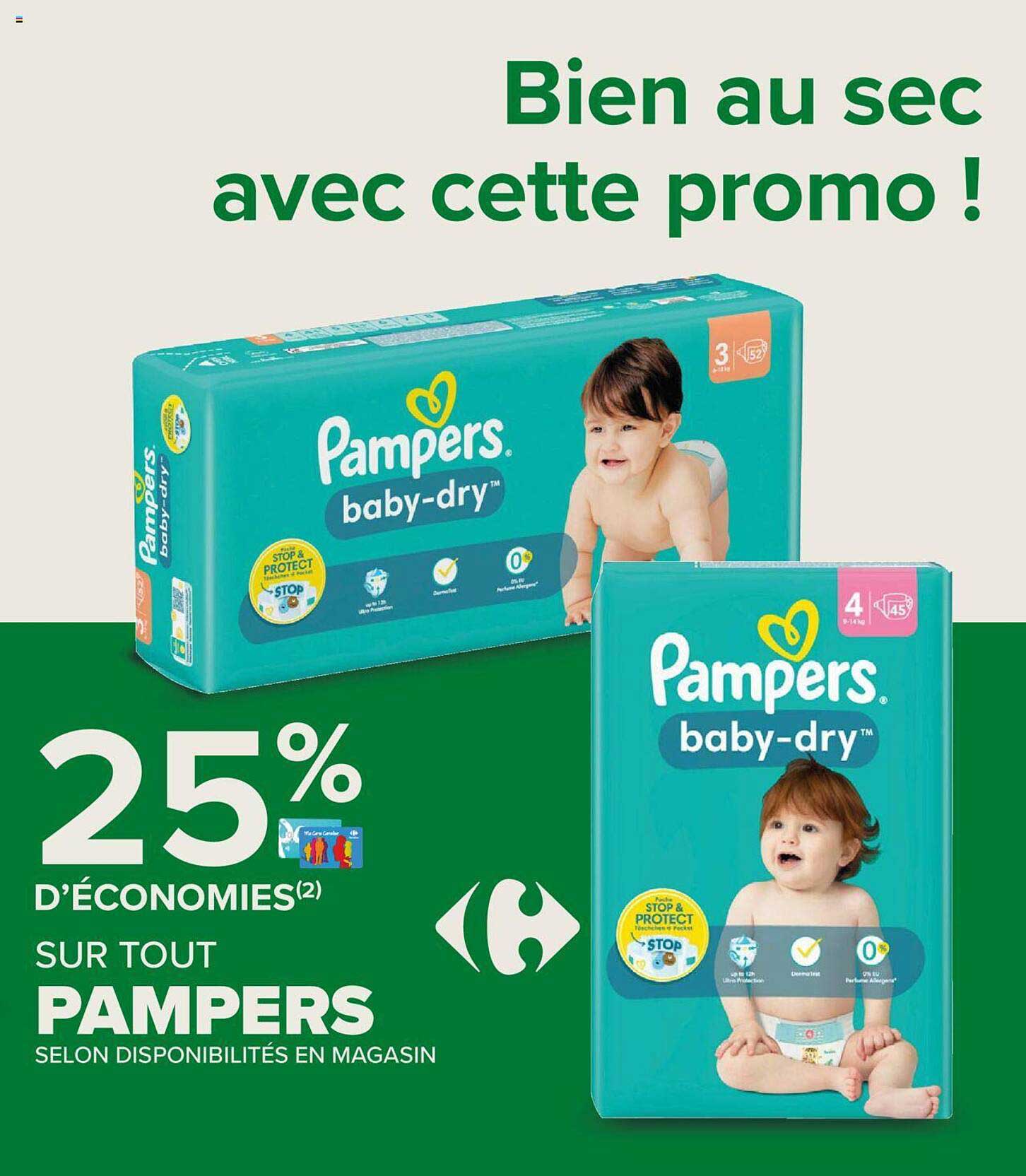 pampers 25% d'économies