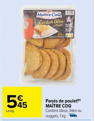 panés de poulet maître coq