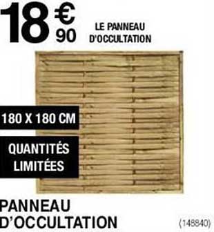 panneau d'occultation