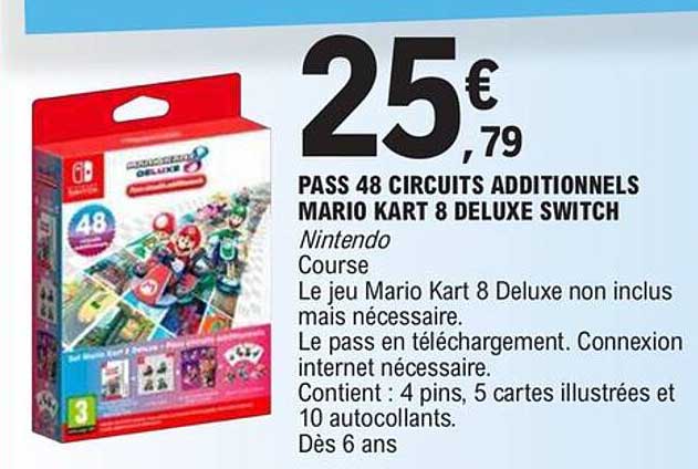 pass 48 circuits additionnels mario kart 8 deluxe switch