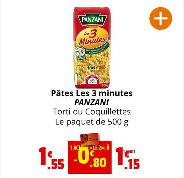 pâtes les 3 minutes panzani