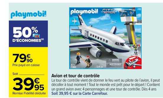 playmobil lavion et tour de contrôle