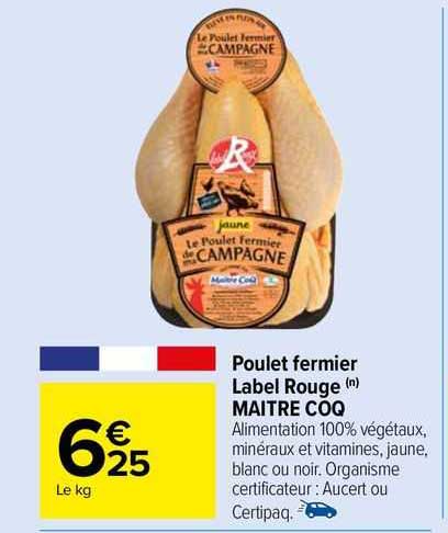 poulet fermier label rouge maître coq