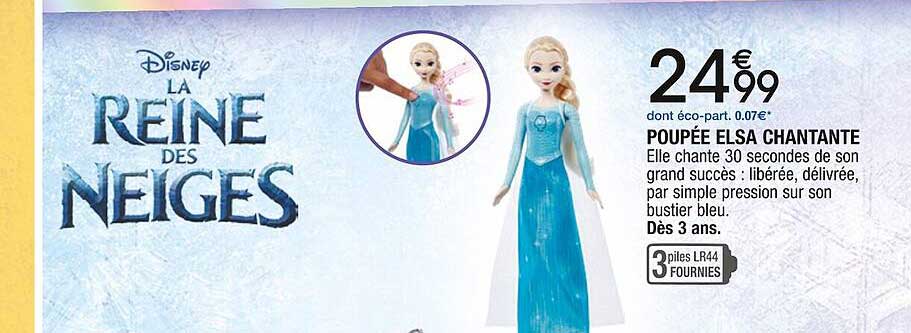 poupée elsa chantante