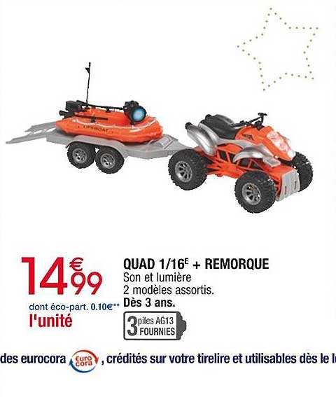 quad 1/16e + remorque