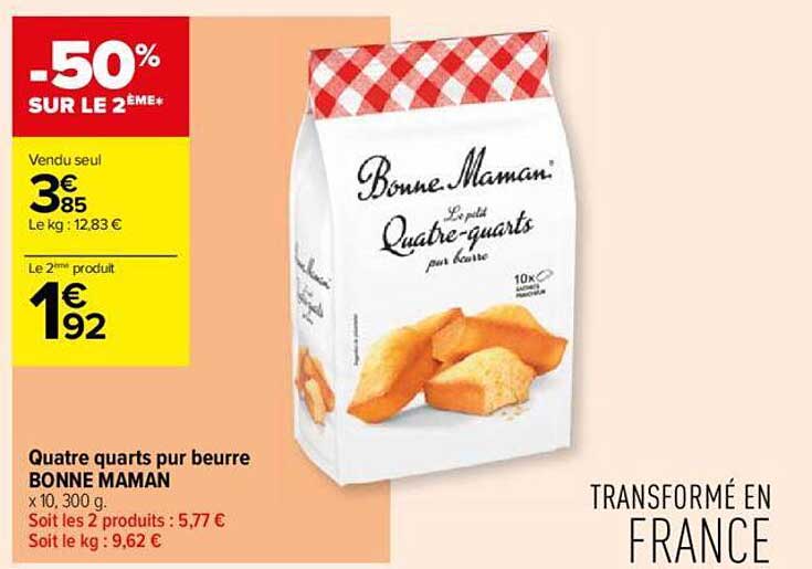 quatre quarts pur beurre bonne maman