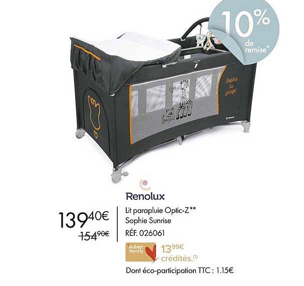 Renolux Lit Parapluie Optic-z Sophie Sunrise