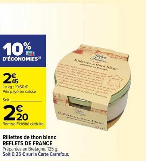 Rillettes De Thon Blanc Reflets De France