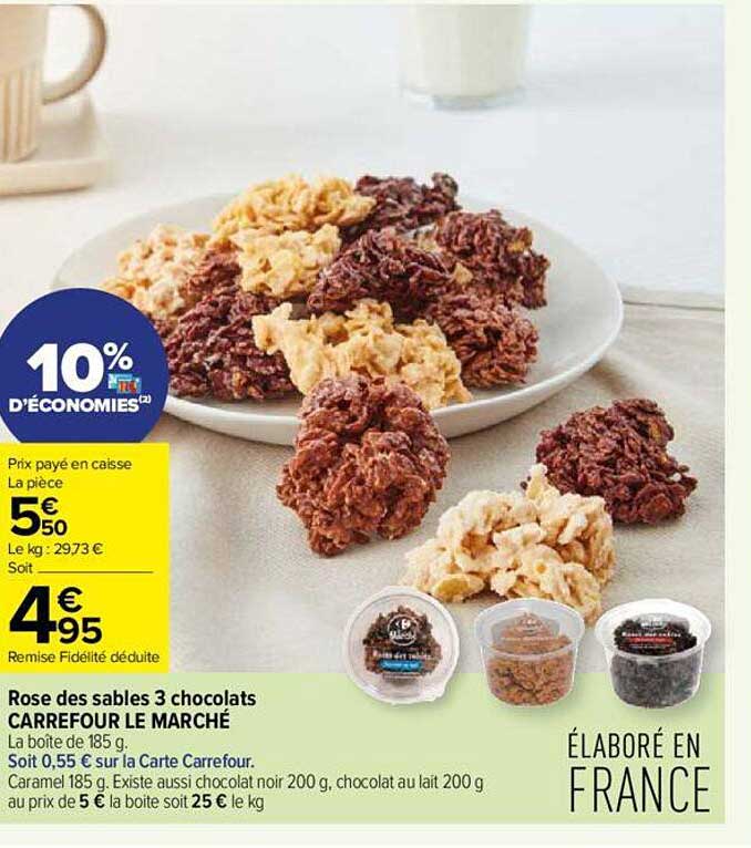Rose Des Sables 3 Chocolats Carrefour Le Marché