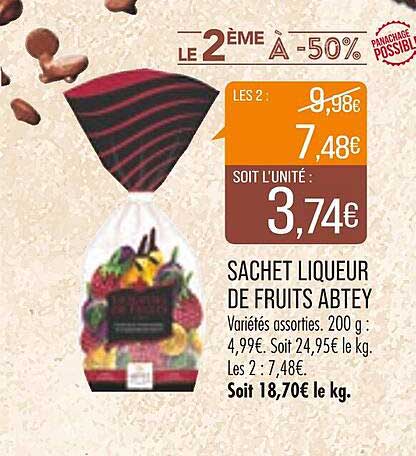 sachet liqueur de fruits abtey