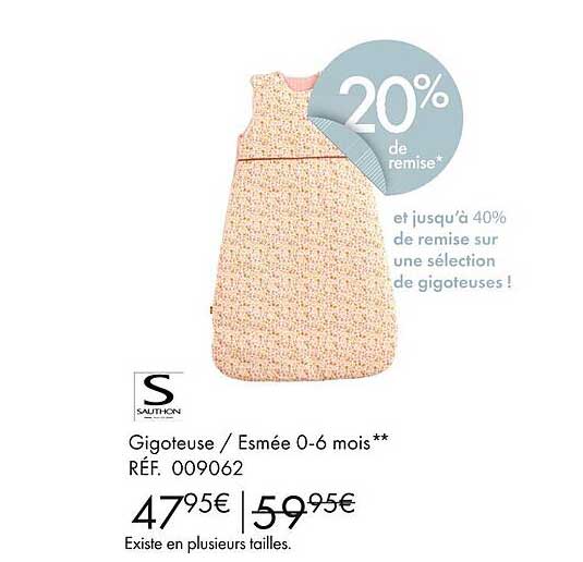 Sauthon Gigoteuse - Esmée 0-6 Mois