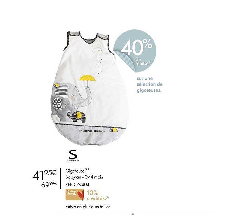 Sauthon Gigoteuse Babyfan -0-4mois