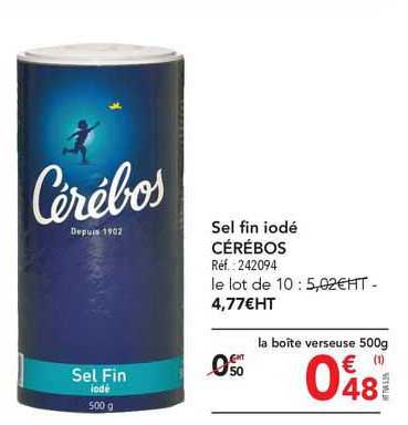 sel fin iodé cérébos