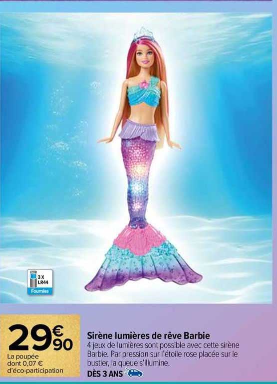 sirène lumières de rêve barbie