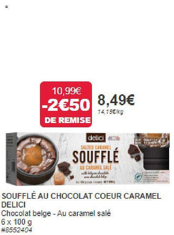 Soufflé Au Chocolat Cœur Caramel Délici